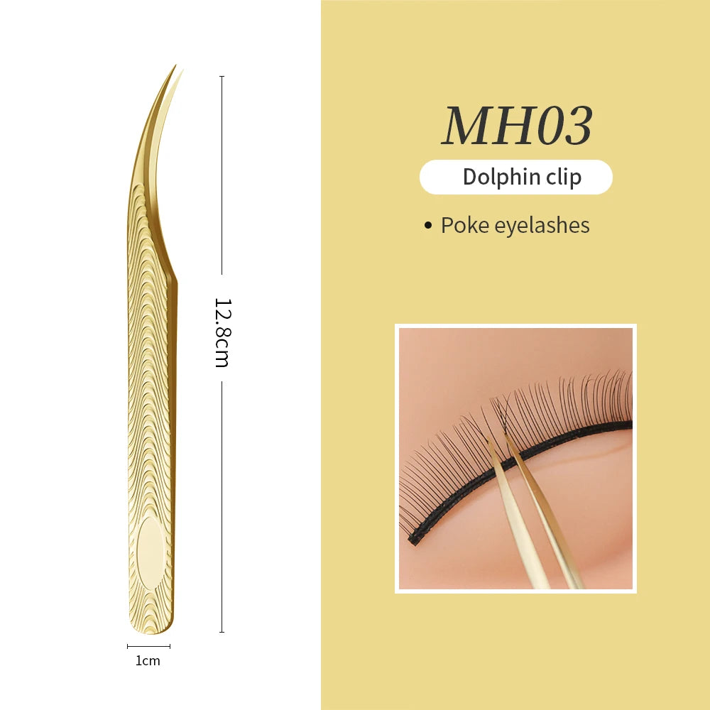 GLAMLASH ESD ST SA Series Anti-static Eyelash Extension Tweezer Curved Lash Tweezer Straight Tip Tweezer Makeup Tool