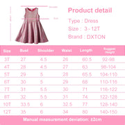 DXTON Summer Kids Girls Dress Sleeveless Outdoor Casual Children Dresses For Girls  Polyester Tank Teen Dress Solid Kids Clothes