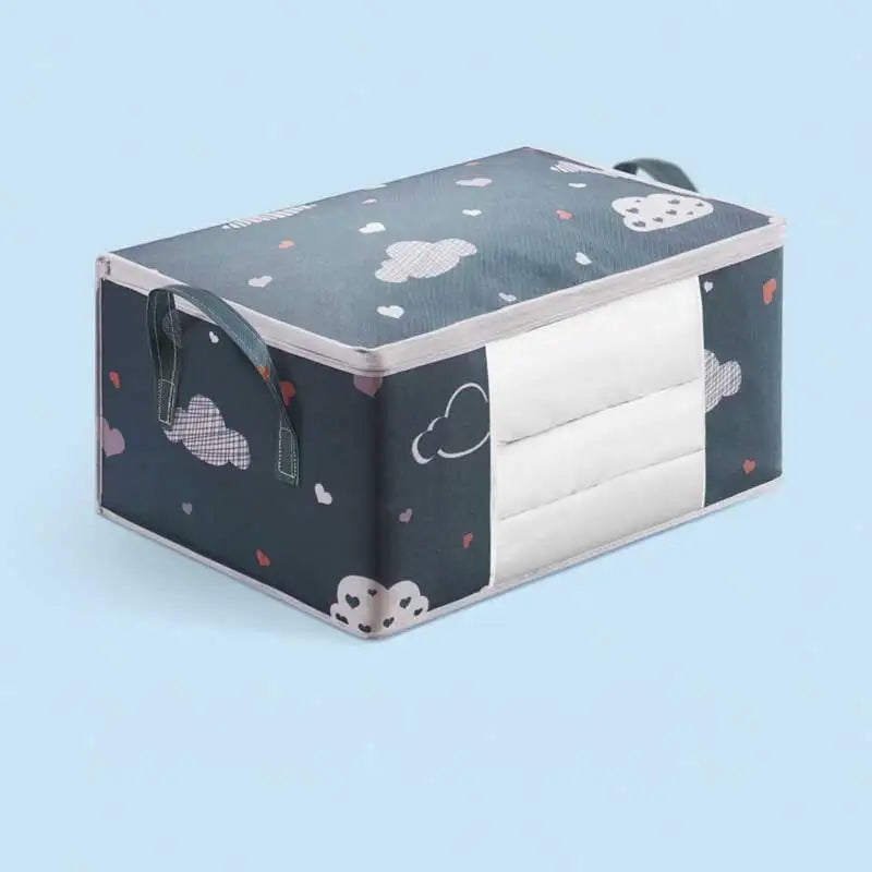 Nonwoven Quilt Storage Bag with Window — 55 × 35 × 25 cm, 1 Piece