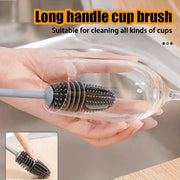 Long-Handle Silicone Bottle Cleaning Brush — Selected 1-, 2-, 3-, 5- or 10-Piece Pack