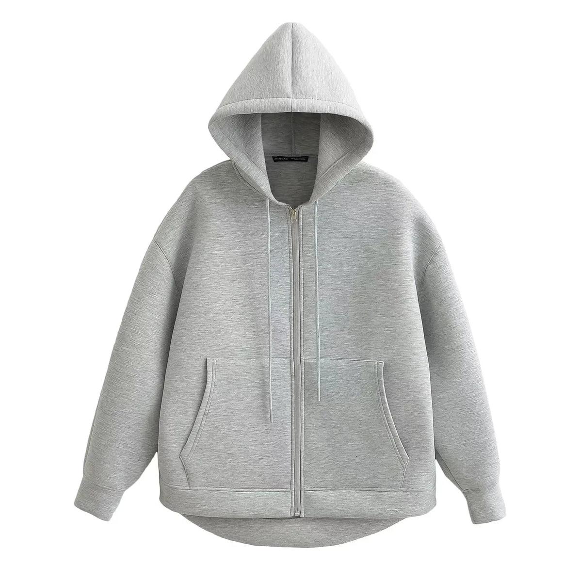 Women's Polyester Zip-Up Hoodie — Relaxed Fit, XS–L