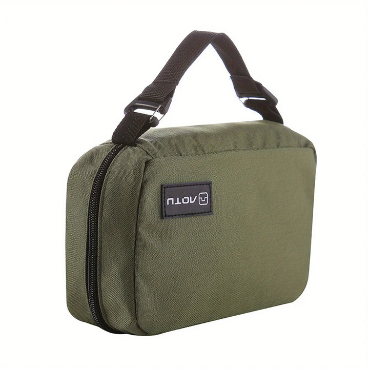 Hanging Toiletry Organizer Bag — Green, Foldable Travel Design