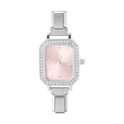 Fashion Luxury DIY 9MM Charm Stainless Steel Shiny Round Square Watch Bracelet Bangle High Quality Y2K Watch Head Christmas Gift