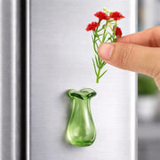 Mini Glass Vase Refrigerator Magnet Set