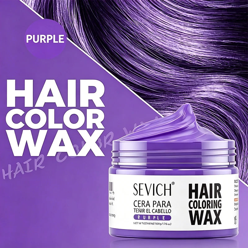 Silver White Temporary Hair Color Wax Pomade Disposable Hair Coloring Mud Natural Washable Hair Styling Clay for Men Girls Women