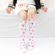 Spring Autumn Girls Cotton Ankle Short Lovely Stockings Cartoon Unicorn Kids Child Knee High Socks Infant Baby Over Knee Socks