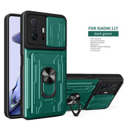 For Xiaomi 11T 11 T Pro Case Magnetic Ring Armor Card Slot Phone Cases for Xiaomi Mi 11T 11TPro Mi11T Stand Holder Back Cover