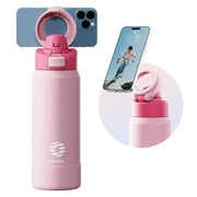 Stainless Steel Insulated Bottle with Magnetic Phone Holder — 710 or 950 mL