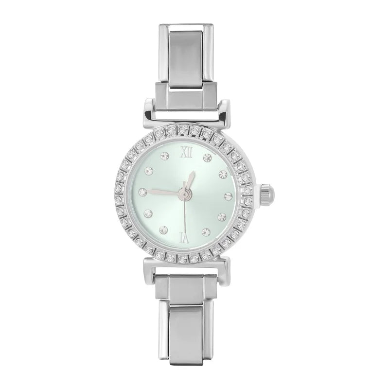 Fashion Luxury DIY 9MM Charm Stainless Steel Shiny Round Square Watch Bracelet Bangle High Quality Y2K Watch Head Christmas Gift