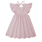 Linen Cotton Baby Ruffle Dress
