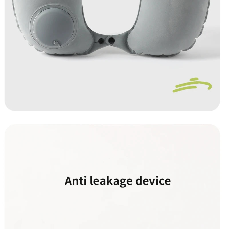 Inflatable Velvet Travel Neck Pillow