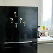 Mini Glass Vase Refrigerator Magnet Set