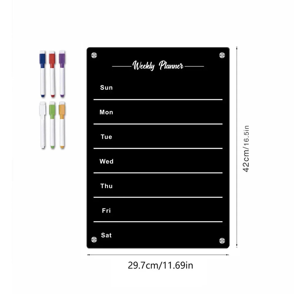 Magnetic Acrylic Refrigerator Planner