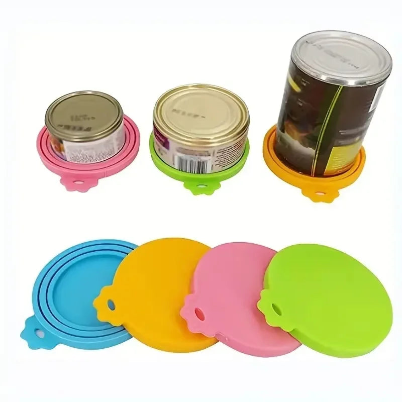 Reusable Pet-Food Can Covers — Selected Color, 1 or 4 Pieces