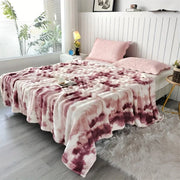 Polyester Plush Faux-Fur-Style Throw Blanket — Selected Color and Size