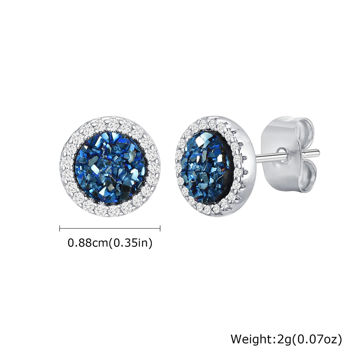 Hip Hop Broken Zircon Stud Earrings for Men Boys,Anti Allergy Round Small Metal Earrings,Rock Punk Jewelry Gifts