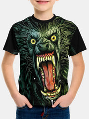Wolf Print Kids Short-Sleeve T-Shirt