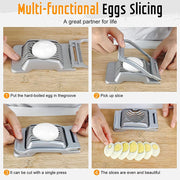 LMETJMA Stainless Steel Egg Slicer