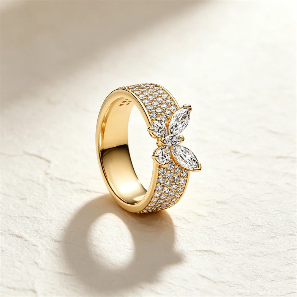 2026 New 925 Silver Sun Star Moon Bow Ring, Size 6 7 8 9, Suitable for European Women's Original Charm High Jewelry Gifts