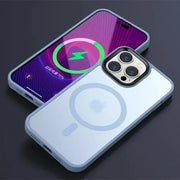 Matte Translucent Phone Case For IPhone 17 Air 16e 15 16 14 13 12 11 Pro Max Plus Magnetic Case Magsafe Wireless Charging Cover