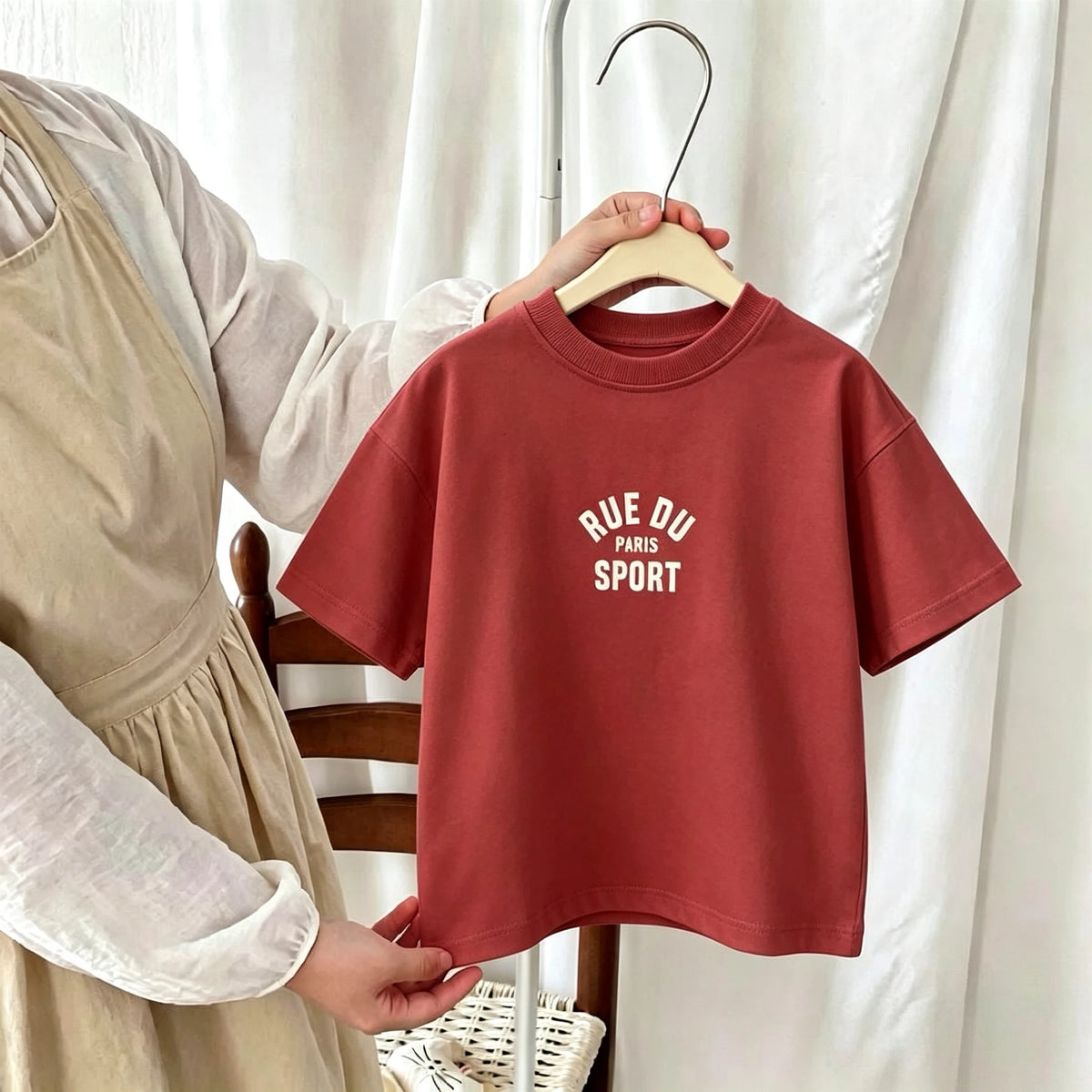 1-7 Age Girl Boy Clothing T-shirt Tops Short-sleeved Round Collar Casual Tshirts Children's Clothes Simple Versatile Kids Tshirt