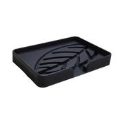 Leaf-Pattern Silicone Soap Dish — 12.5 × 8 cm, 1 Piece