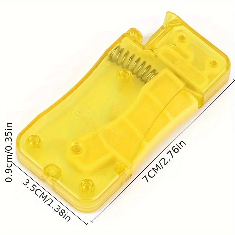 Plastic Hand-Sewing Needle Threader — Yellow, 1 Piece