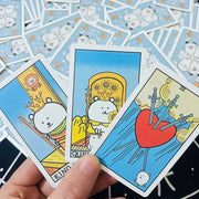 Cute Self-Mocking Bear Tarot Card Game Creative Tabletop Cartoon Tarot Cards Entertainment Poker Learning Card Deck Future Fortu