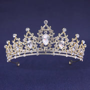 Luxury Elegant Princess Bridal Crystal Tiara Crown For Women Silver Color Diadem Veil Tiaras Wedding Hair Accessories Headpieces