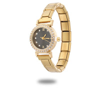 Fashion Luxury DIY 9MM Charm Stainless Steel Shiny Round Square Watch Bracelet Bangle High Quality Y2K Watch Head Christmas Gift