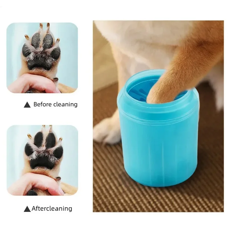Dog Paw-Cleaning Cup with Silicone Insert — S, M or L, 1 Piece