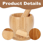 Leeseph Bamboo Mortar and Pestle Set