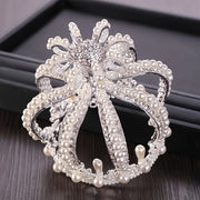 Baroque Round Crown Tiara Headband For Women Party Cake Brithday Bridal Wedding Hair Accessories Jewelry Crown Tiara Gift