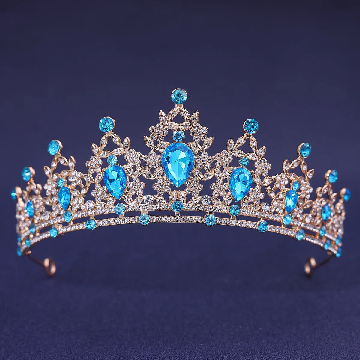 Luxury Elegant Princess Bridal Crystal Tiara Crown For Women Silver Color Diadem Veil Tiaras Wedding Hair Accessories Headpieces