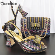 Rhinestone Ankle Strap Heels