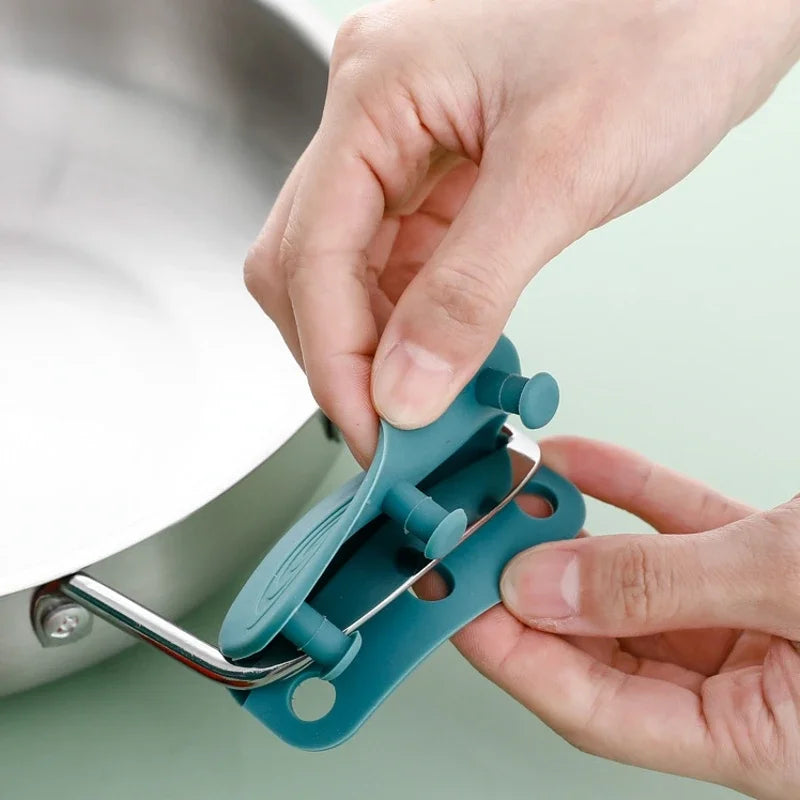 Silicone Pot-Handle Covers — Gray or Gray-Blue, 1 Pair
