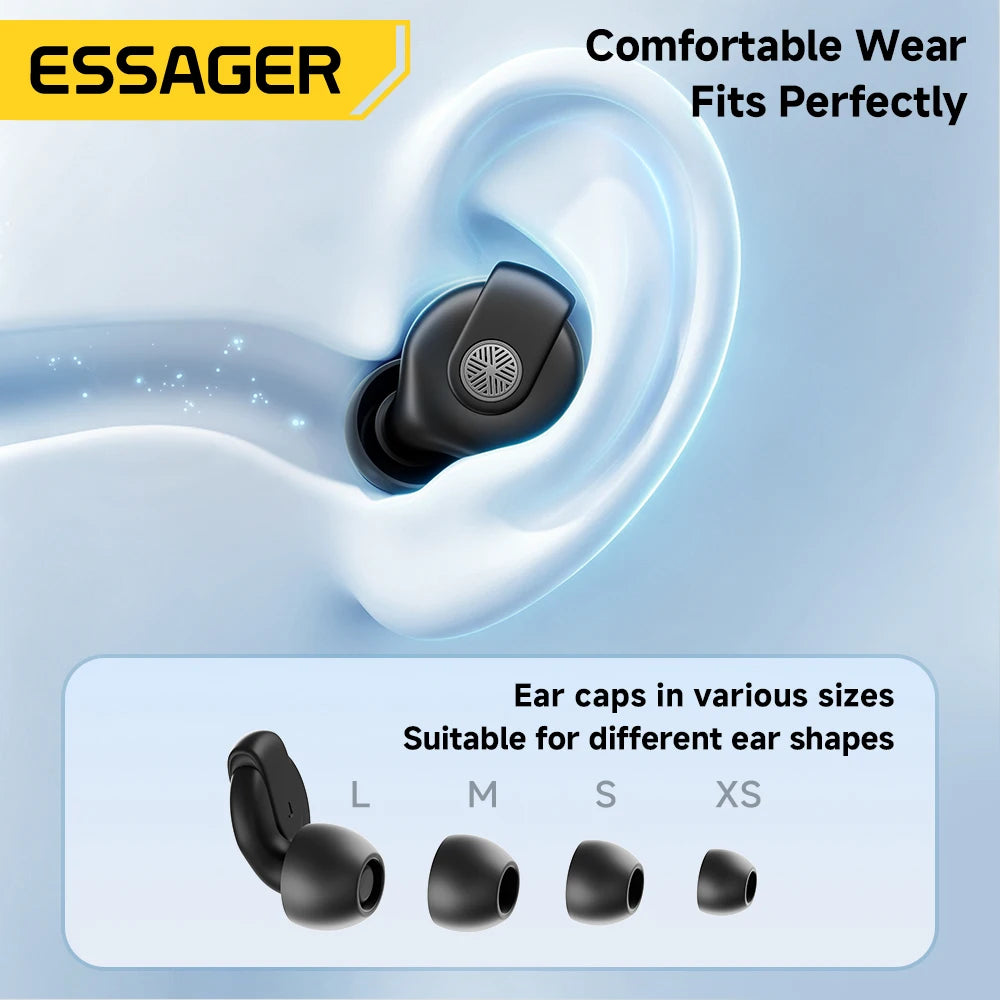 Essager Noise Cancelling Ear Plugs for Sleeping Anti-Noise Hearing Protection Soft Silicone Earplug for Sleep Work Study Travel