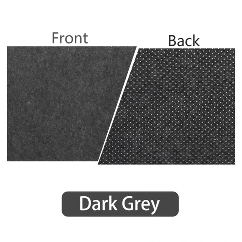 Dark Gray Felt Desk Mat — 100 × 50 cm, Non-Slip Backing