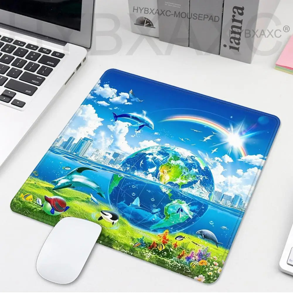 1pc Cute-Frutiger Aero Arts Small XS Mouse Pad Keyboard Pad Laptop Cushion Non-slip Table Mat Desk Pad For Home Office HYBXAXC