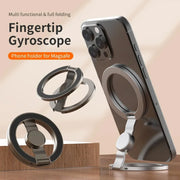 Fidget Spinner Magnetic Phone Holder for MagSafe Foldable Fingertip Gyroscope Ring Grip Kickstand Universal Strong Magnet Stand