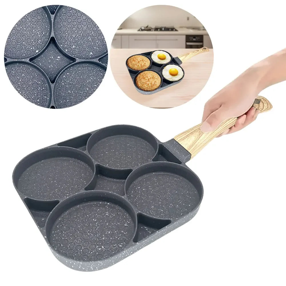 Pancake Pan Non-Stick Fried Egg Pan 4Holes 7 Holes Frying Pan Pancakes Maker for Breakfast Eggs Kitchen Utensils Burger Pan