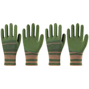 Green Knit Gardening Gloves — Selected 1-, 2- or 5-Pair Pack