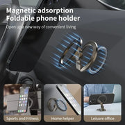 Fidget Spinner Magnetic Phone Holder for MagSafe Foldable Fingertip Gyroscope Ring Grip Kickstand Universal Strong Magnet Stand