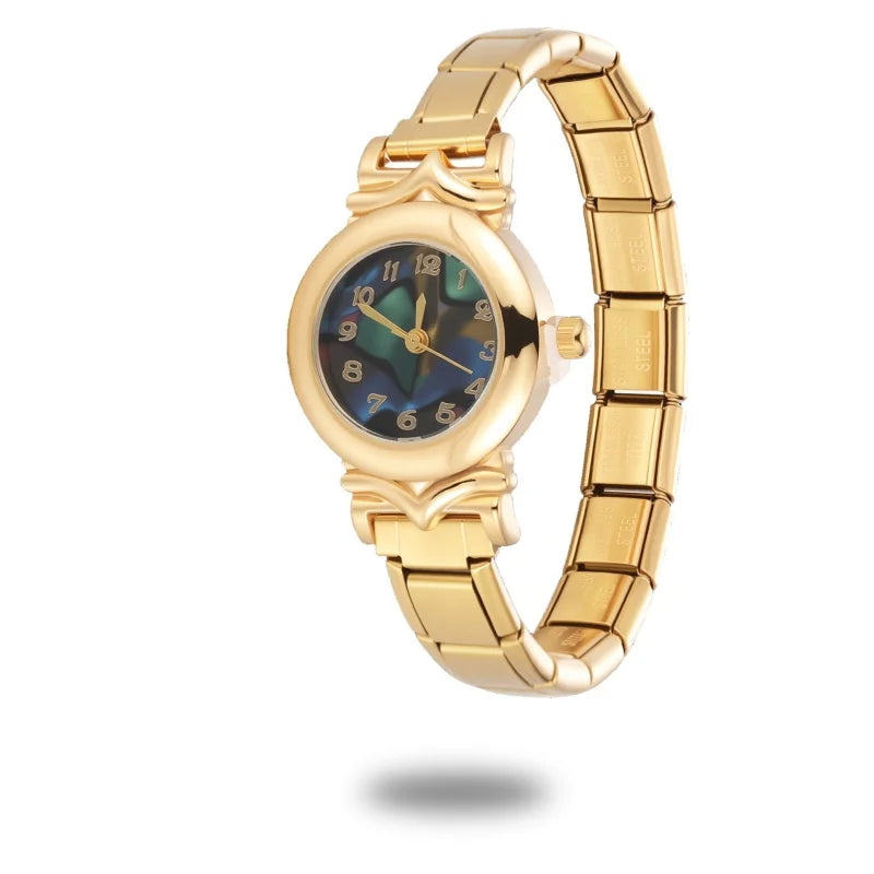 New Vintage Men Women's High Quality Oval Shape Stainless Steel Watch Bracelet Fit 9mm DIY Italian Charm Bangle Jewelry Gifts