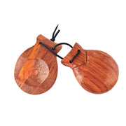 2Pcs Traditional Castanet Wood Spanish Flamenco Dance W String Hand Clapper Children Percussion Instrument