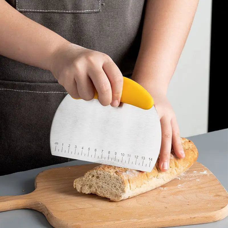 Stainless Steel Curved Dough Bench Scraper — 1 Piece