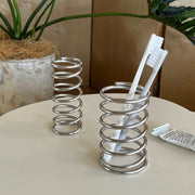 Toothbrush Stainless Steel Holder Metal Bathroom Accessories Tool for Toothpaste Makeup Brush Storage Rack Home Decoration