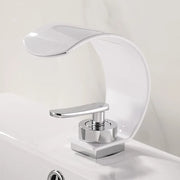 GEGVE Waterfall Washbasin Faucets Mixer Tap Sink Hot&cold Water Hydrant Iron To Sink A Bathtub Bathroom Sink tap tap Black White