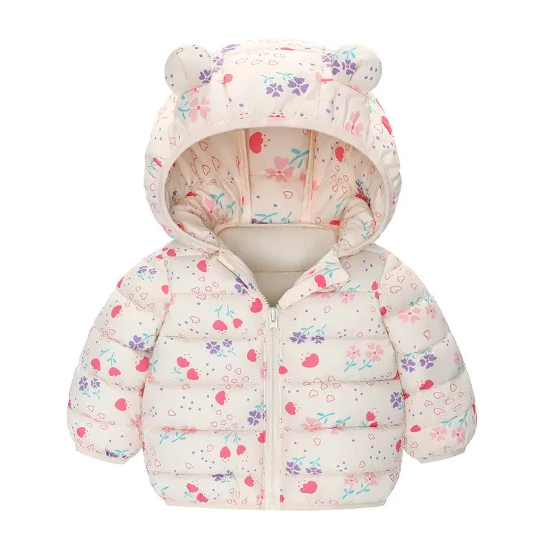 Kids Boys Baby Hooded Lightweight Jacket Cartoon Dinosaur Zipper Coats Girls Autumn Winter Warm Christmas Outerwear 0-5 Year Old