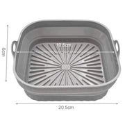 Foldable Air Fryer Silicone Liners Reusable Silicone Air Fryer Basket Food Safe Non Stick Air-Fryer Bakewa Kitchen Accessorie